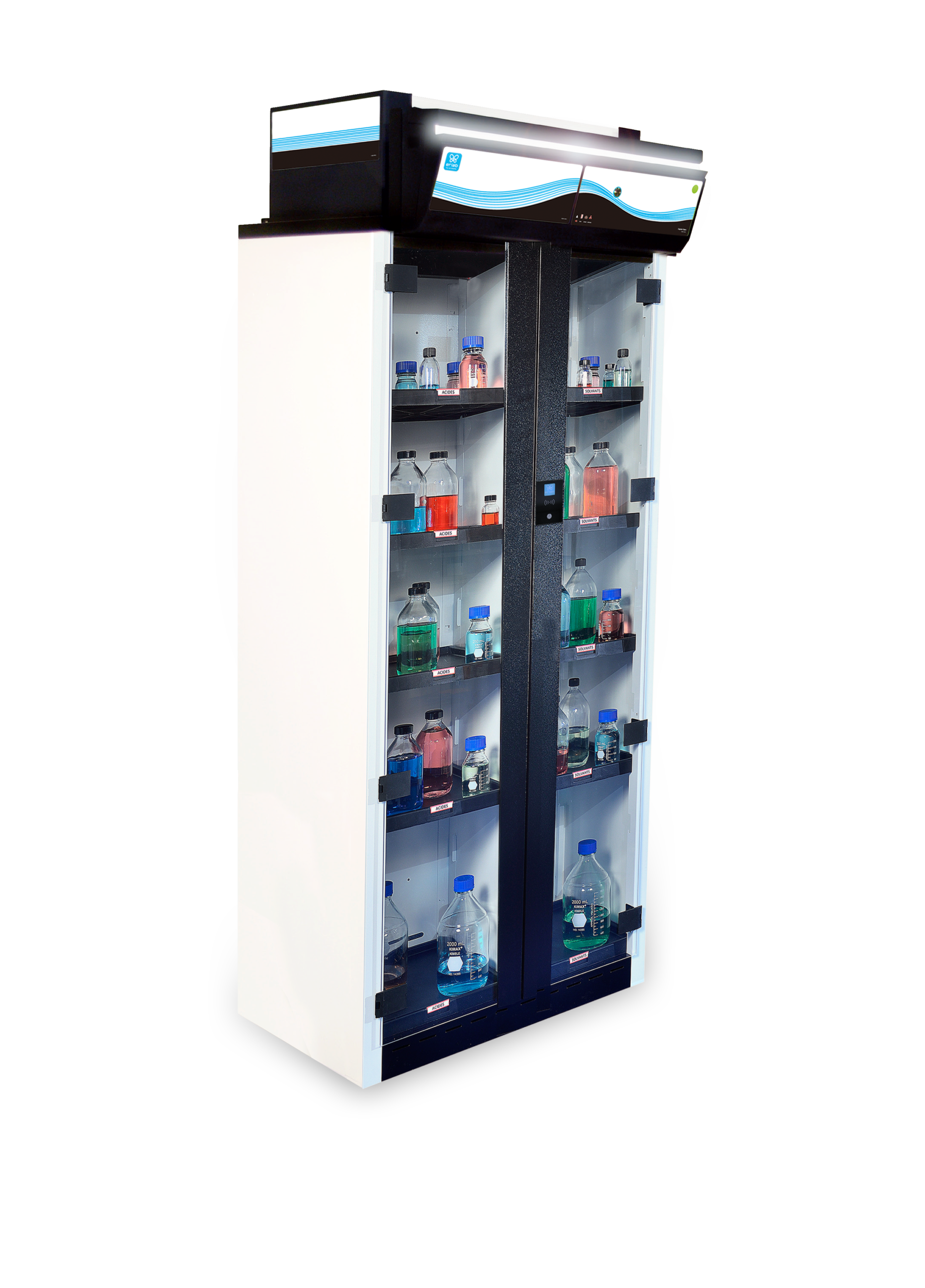 Erlab 834 Smart Chemical Storage Cabinet, with shelves and transparent doors - Image 2